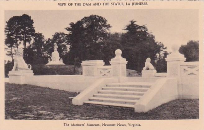 Virginia Newport News The Mariners' Museum View Of The Dam and The Statu...