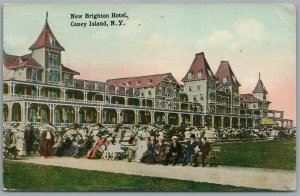 BROOKLYN NY CONEY ISLAND NEW BRIGHTON HOTEL ANTIQUE POSTCARD