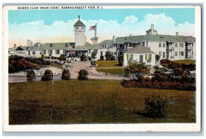 Narragansett Rhode Island Postcard Dunes Club Rear View Building Exterior c1920s