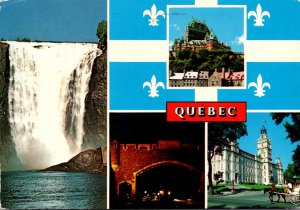 Canada Quebec Multi View Montmorency falls Chateau Frontenac and More 1986