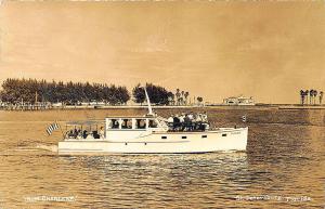 St Petersburg FL Yacht Charlene RPPC Postcard