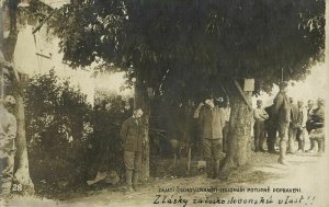 Czechoslovak Legionaries Executed by Hanging by Austria-Hungarians 1914 WWI RPPC