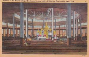 New York Auriesville Interior Of The Round Chapel Dedicated To Our Lady Of Ma...