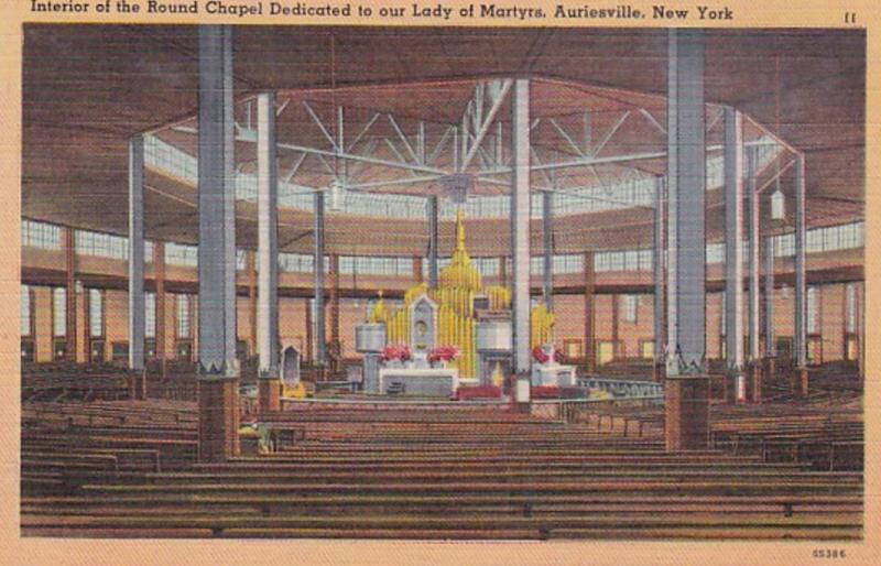 New York Auriesville Interior Of The Round Chapel Dedicated To Our Lady Of Ma...