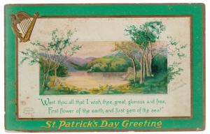 1912 USA postcard Cover Ellen Clapsaddle Saint Patrick's Day Greeting