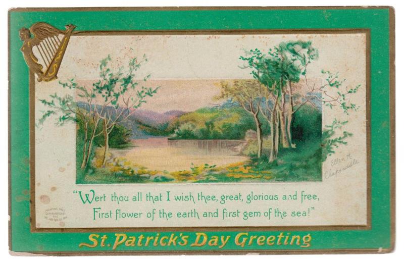 1912 USA postcard Cover Ellen Clapsaddle Saint Patrick's Day Greeting