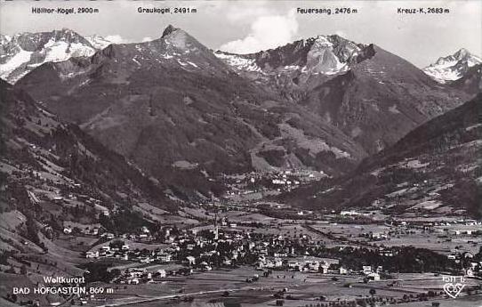 Austria Weltkurort Bad Hofgastein 1954 Real Photo