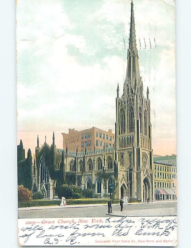 Pre-1907 CHURCH SCENE New York City NY G4505