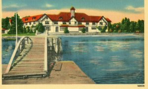 Postcard Early View of Taber Academy & Wharf in Marion, MA.    R5