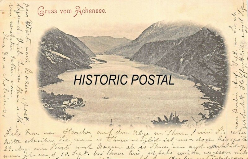 ACHENSEE TIROL AUSTRIA~TOTALANSICHT~1899 PHOTO POSTCARD