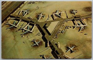 Chicago Illinois 1960s Postcard Aerial View Chicago O'Hare International Airport