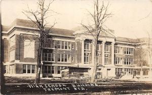 B32/ Fremont Nebraska Ne Real Photo RPPC Postcard c1910 High School Building