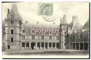 Old Postcard Blois The Chateau L wing Louis XIII The Inner Facade