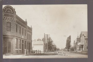 Dorchester WISCONSIN RPPC 1915 MAIN STREET nr Abbotsford Colby Medford WI KB