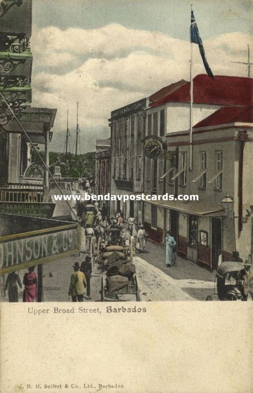 barbados, B.W.I., BRIDGETOWN, Upper Broad Street (1910s)