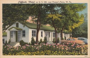 Postcard Cliffside Motel near Harper's Ferry West Virginia W VA