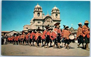 Postcard - Parade of Indian Chiefs in Cusco, Peru