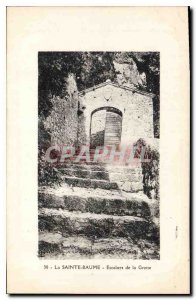 Old Postcard La Sainte Baume Cave Stairs