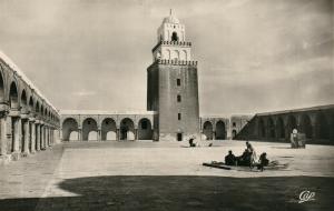 TUNISIA KAIROUAN GREAT MOSQUE VINTAGE REAL PHOTO POSTCARD RPPC