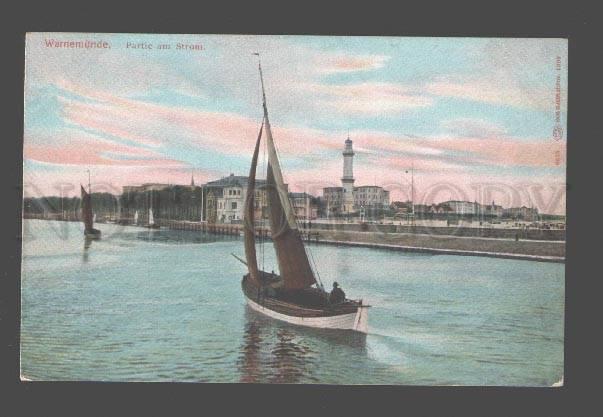 079035 GERMAN LIGHTHOUSE in Warnemunde Partie Strom Vintage PC