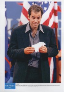 Pete Sampras Crying at 2003 Tennis USA Open Press Photo