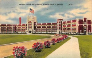 MONTGOMERY, AL Alabama   SIDNEY LANIER HIGH SCHOOL  1943 Linen Postcard