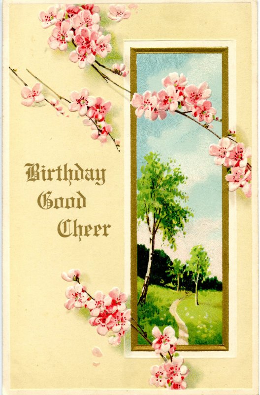 Greeting - Birthday. Embossed, Gold Foil