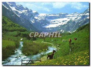 Modern Postcard Gavarnie Cirque du Chemin linen Gave