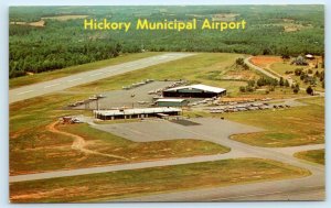 HICKORY MUNICIPAL AIRPORT, North Carolina NC ~ Catawba County 1967  Postcard