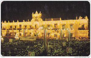 GUADALAJARA, Jalisco, Mexico, PU-1989; Night View of the State Capitol