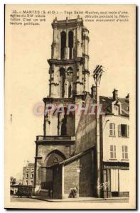 Old Postcard Mantes Porch of the Cathedral