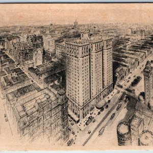 1910s New York City Prewritten Postcard Franklin Stamp TR Perfin Photogravur A77