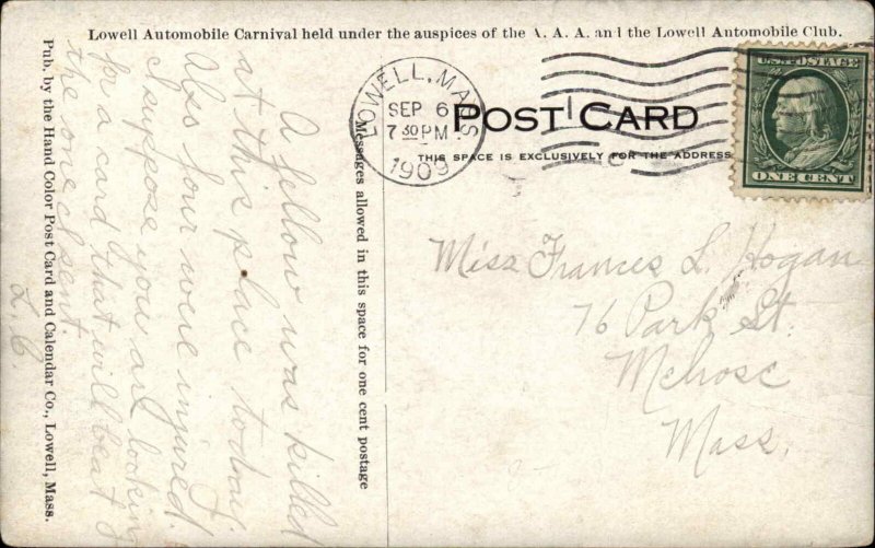 Lowell Massachusetts MA Merrimack Valley Race Course c1910 Postcard