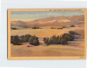 Postcard Sand Dunes in Death Valley California USA