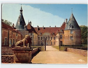 Postcard L'entrée, Le château, Commarin, France