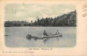 Ebensburg Pennsylvania Lake Rowena Rowboat Scene Antique Postcard K105271