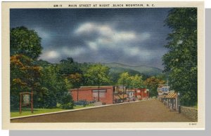 Striking Black Mountain, North Carolina/NC Postcard, Main Street, Near Mint!