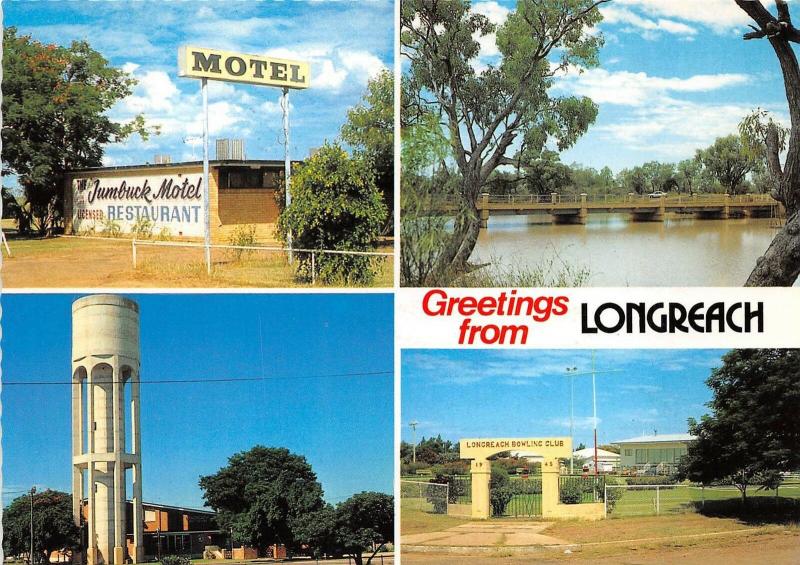 B89955 motel restaurant greetings from longreach   australia