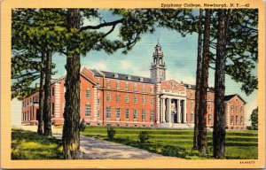 Vtg 1940s Epiphany College Now High School Newburgh New York NY Linen Postcard