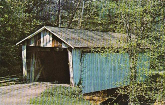 Ohio Buckeye Furnace Little Raccoon Creek  Covered Bridge