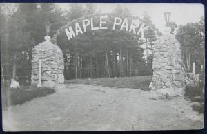 Maple Park PA (?) Real Photo Postcard Unposted  