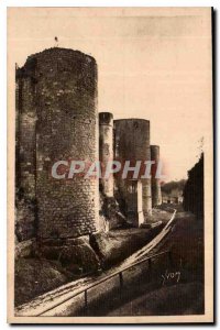 Postcard Old La Douce France Loire Castles Chateau de Loches West Facade