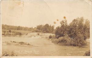 Keshena Wisconsin~Keshena Falls~Vintage Car on Highway 47~c1920 Real Photo PC