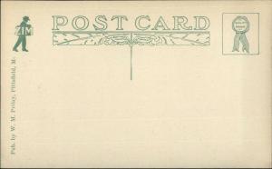 South Paris ME Pleasant St. Trolley c1910 Postcard