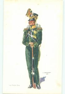 foreign 1951 Military signed BELGIUM ARMY SOLDIER IN TRADITIONAL UNIFORM AC2611