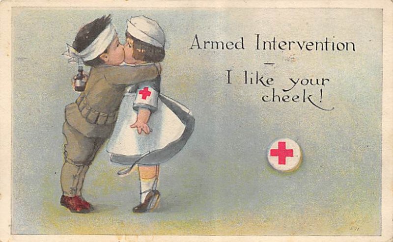 Nurse Post Card Red Cross 1919 Missing Stamp