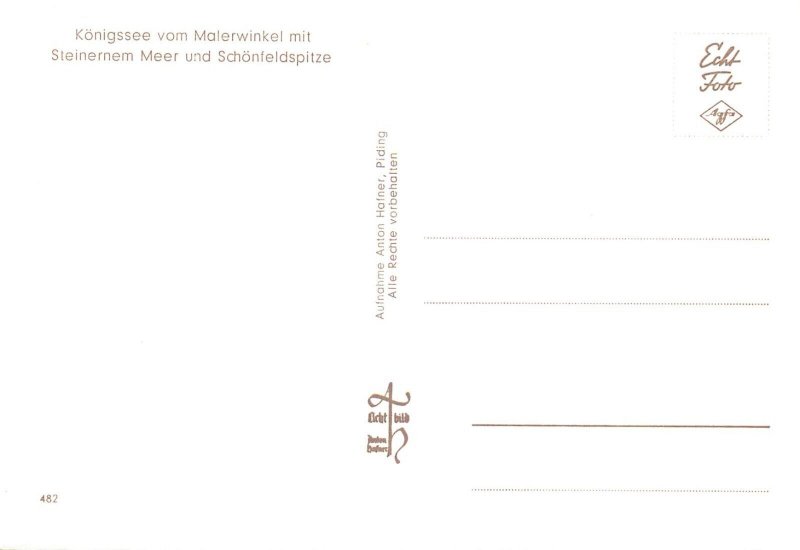 Germany Konigsee vom Malerwinkel mit Steinernem Meer und Schonfeldspitze