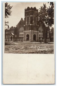 1908 ME Church Spencer Dickens Iowa IA Davis RPPC Photo Posted Antique Postcard