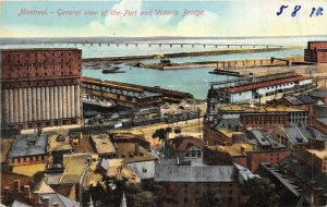 br105866 general view of the port  victoria bridge mount royal montreal canada