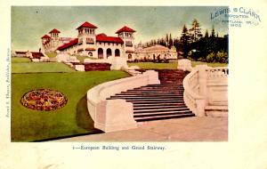 OR - Portland. 1905 Lewis & Clark Exposition. European Bldg & Grand Stairway